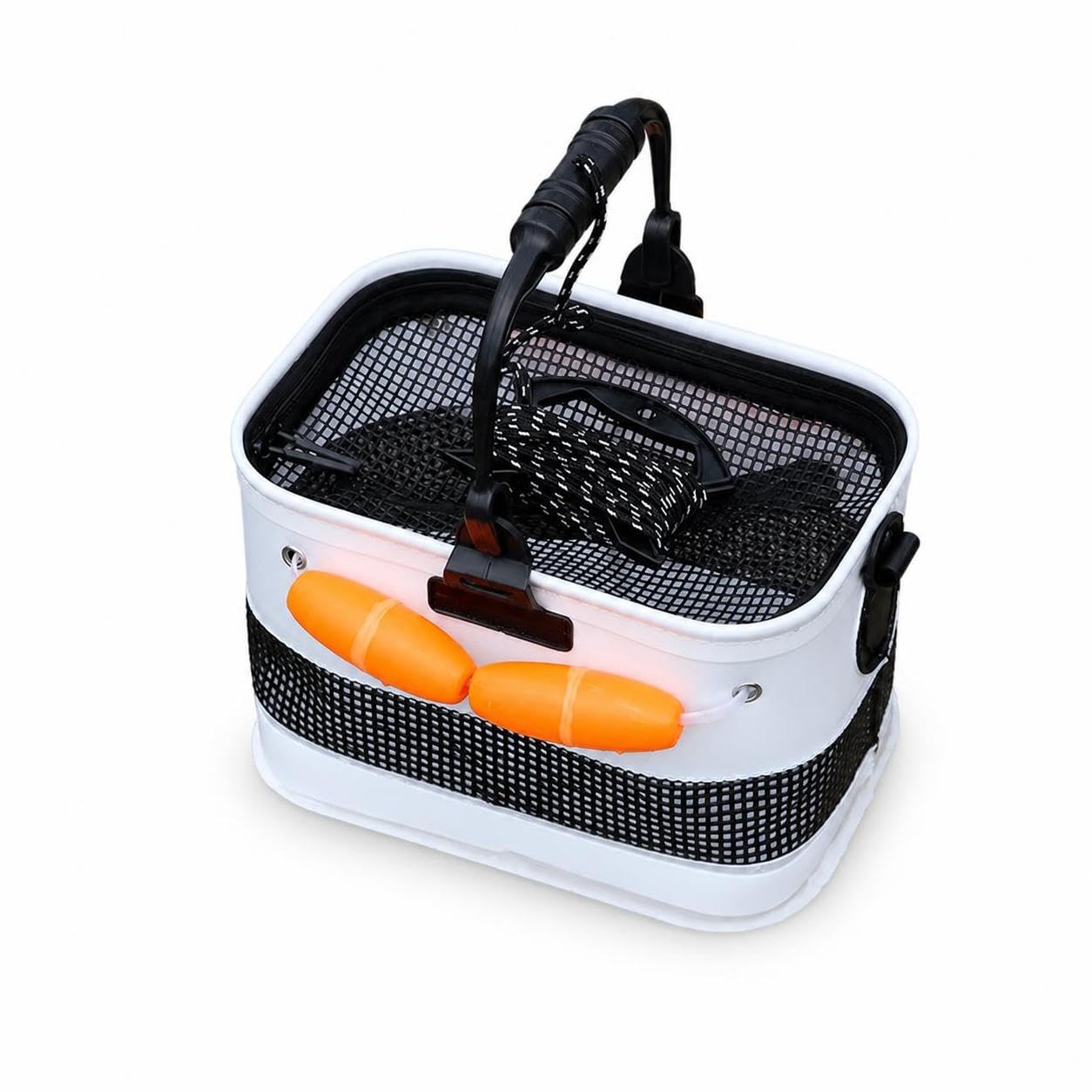 Seau Pliable en Plastique pour la pêche aux appâts Vivants et Poissons Vivants, Seau à appâts - pour Les appâts, 30cm