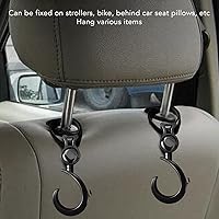 Vista 6 de 4 ganchos para cochecito de bebé, ganchos multifuncionales para colgar bolsas de compras, mochila, clips de gancho universales giratorios de 360°