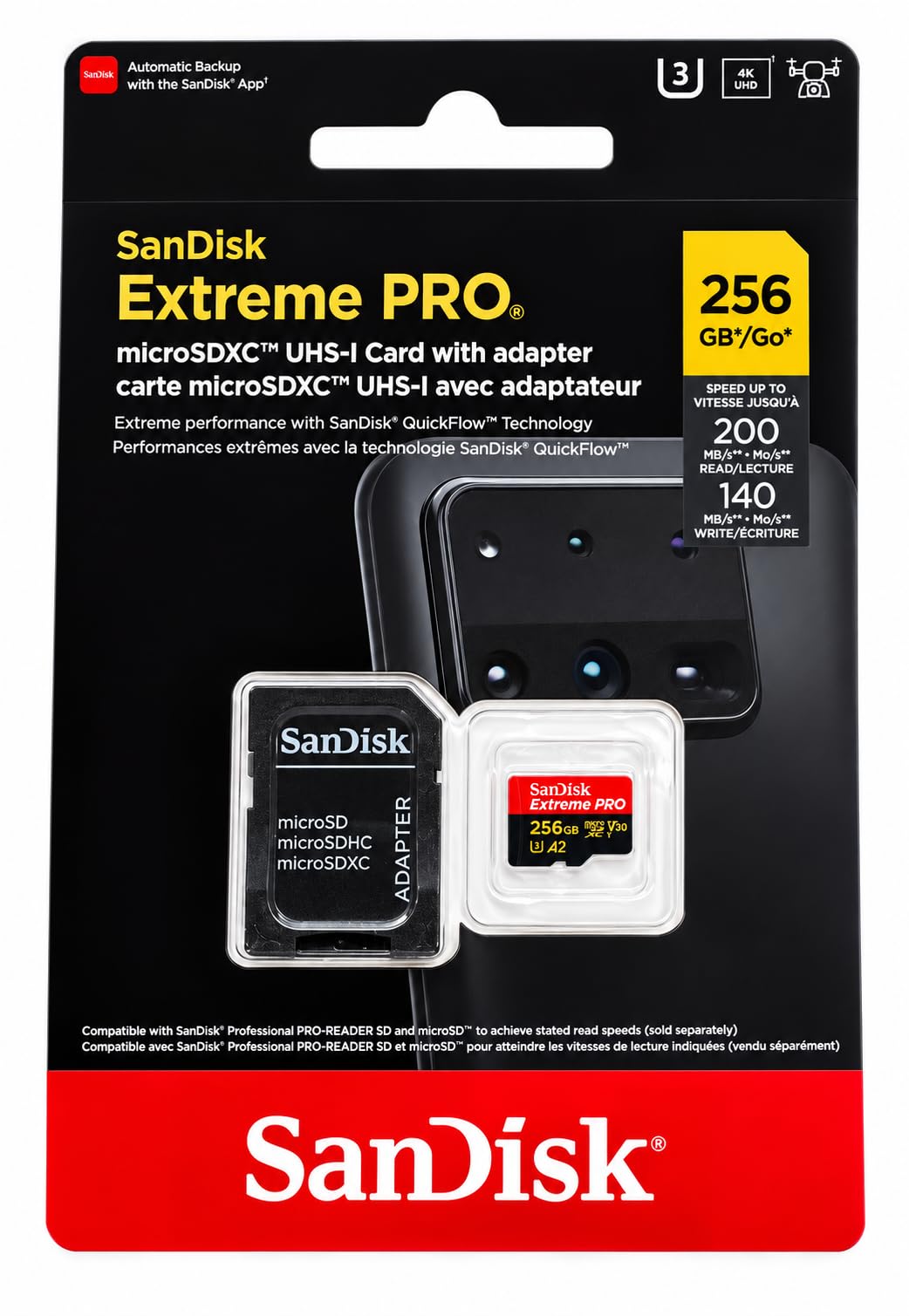 Amazon | microSDXC 256GB SanDisk Extreme PRO SDSQXCD-256G-GN6MA R