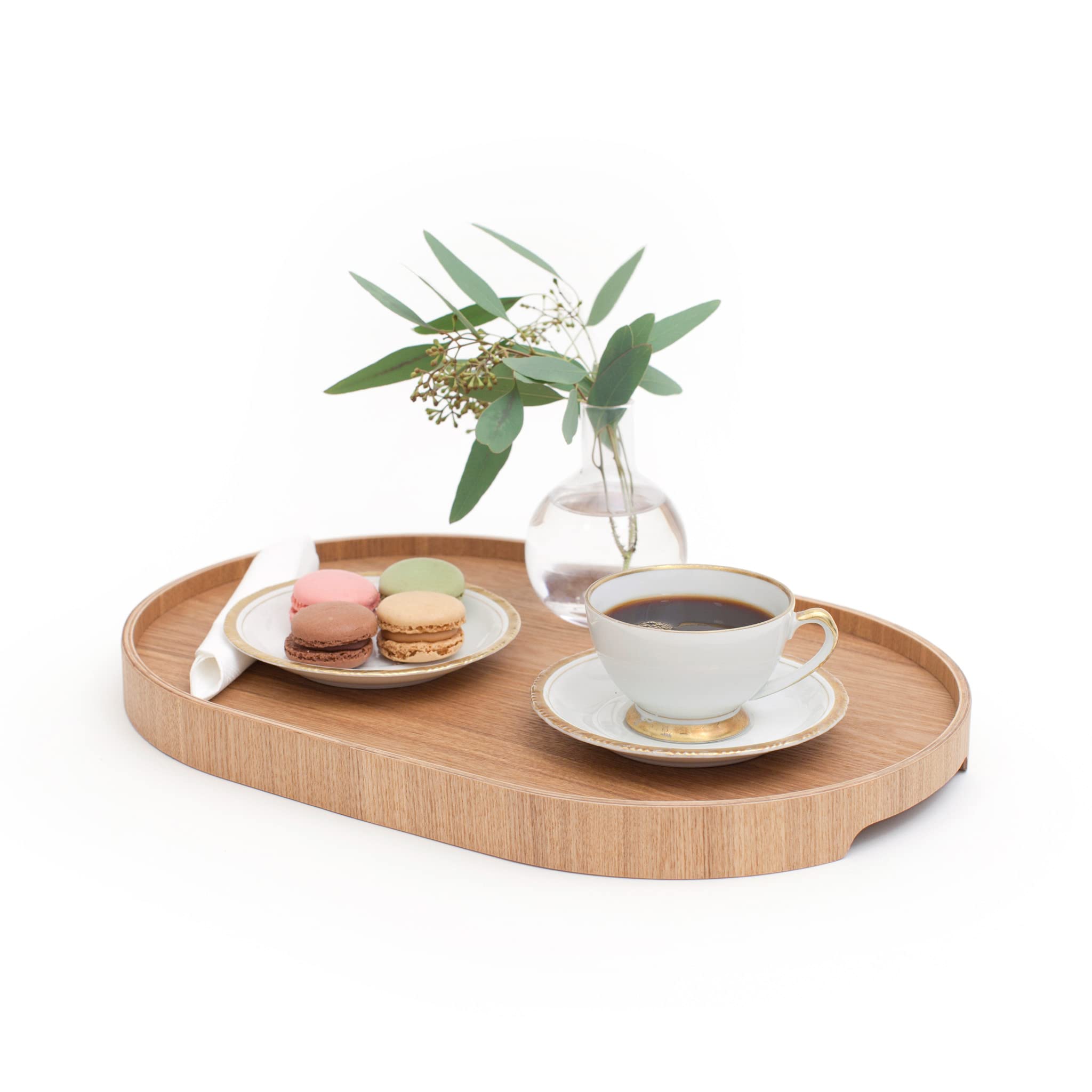 Vassoio da portata Antiscivolo. Vassoio portatile per colazione, pranzo, cena. Legno di salice naturale. MEDIO (39x26x3 cm)