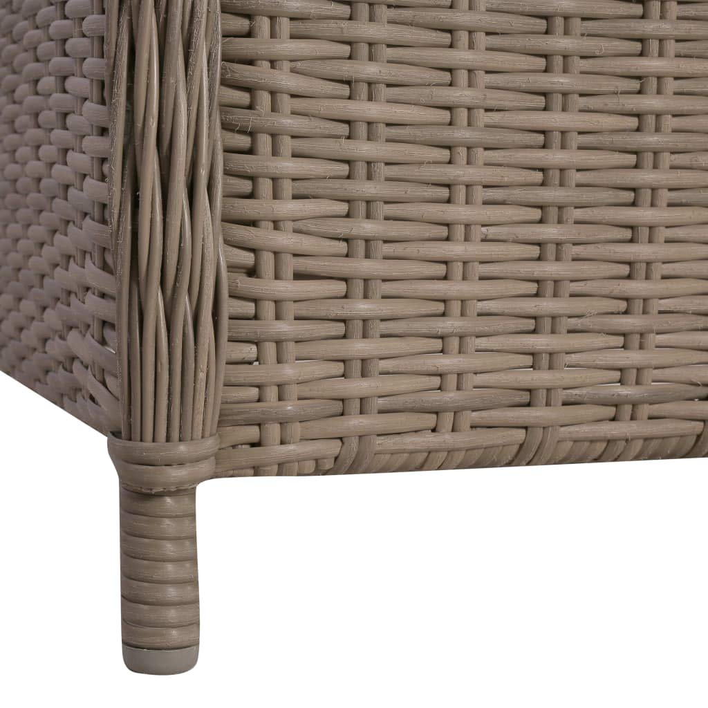 vidaXL 2X Sillones de Jardín Ratán Sintético Marrón y Crema Mobiliario Terraza