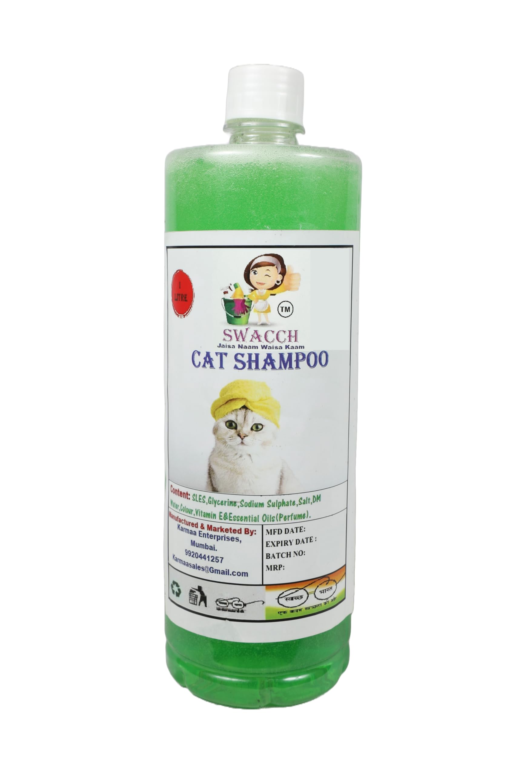 SWACCH CAT Shampoo (1 Litre) NEEM ALOVERA (B0BMX3WFVJ) Amazon Price History, Amazon Price Tracker