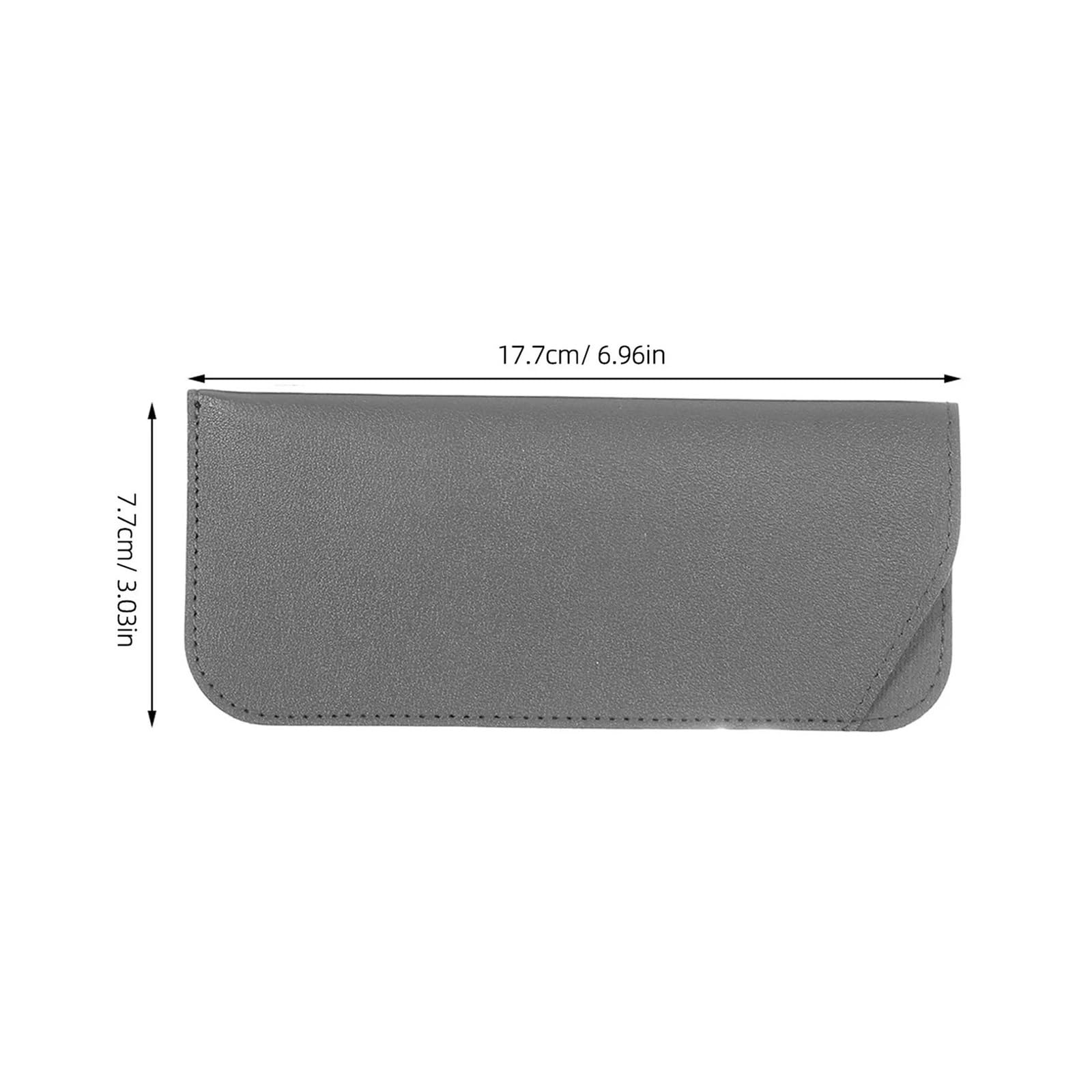 Funda de Gafas Blanda de Cuero 4pcs PU Leather Eyeglasses Case Scratch Proof Slim Eyeglass Pouch Bags Sunglasses Protector Sleeve for Home Travel Daily Use