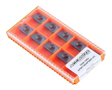 Accusize Industrial Tools 10 Pcs Carbide Inserts Apmt1604pder-H2, Cutting Stainless Steel, Pvd Coated, 1056-1604