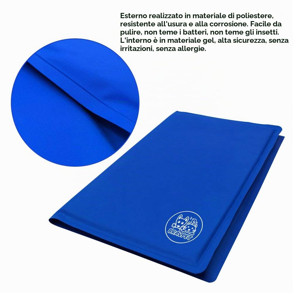 Tappetino Rinfrescante, Imbottitura auto-rinfrescante per animali domestici, Comodità per Cani e Gatti(M)