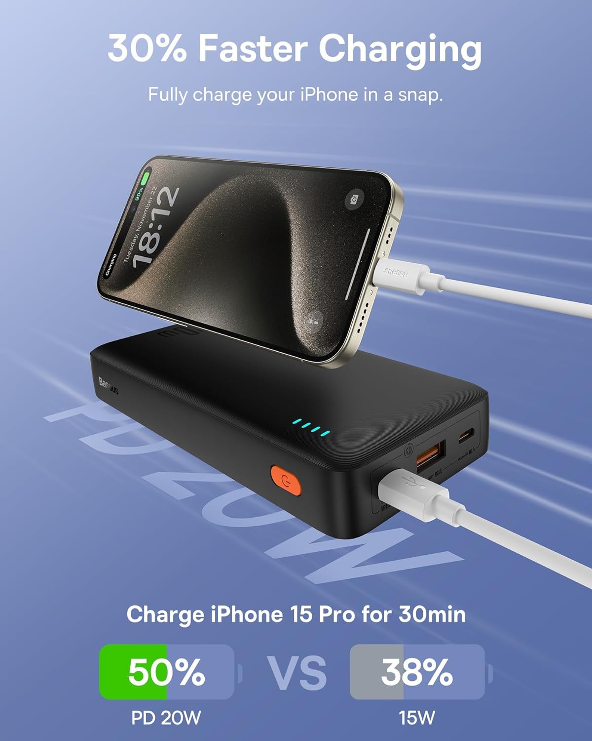 Baseus Airpow Powerbank 20W 20000mAh