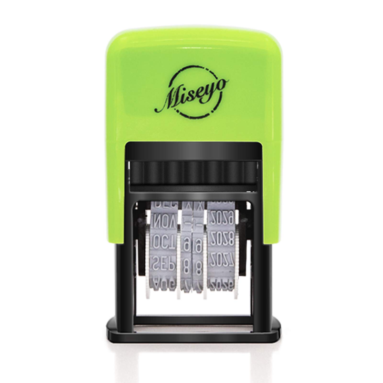 Miseyo Self Inking Date Stamp - Black Ink (2 Refill Ink pad Included)