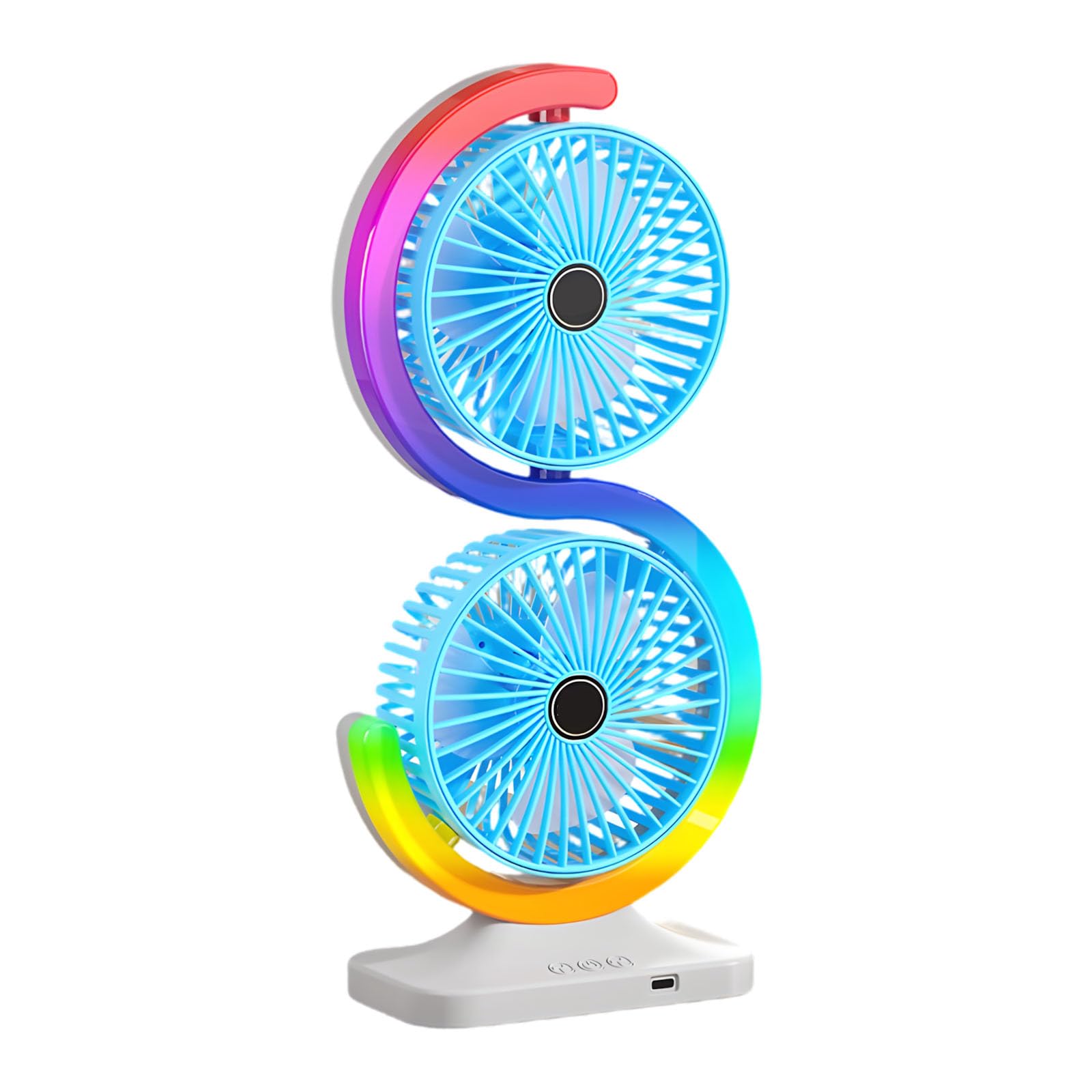 NRVTRE Portable Rechargeable Fan Featuring 1800mAh Battery Flexible Position 5 Levels Gaming Fan