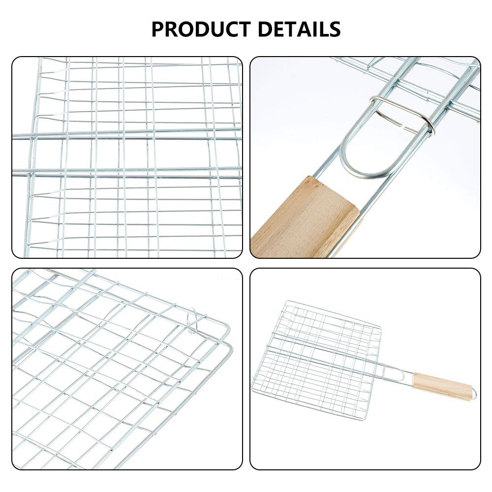Barbecue Griglia Griglia Griglia BBQ Net Bistecca Carne Pesce Gamberetti Verdura Holder Strumento