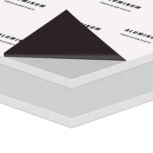 6061 Hoja de metal de aluminio, placas de aluminio resistentes de 12 x 16 x 14 pulgadas de grosor con película protectora, placa de aluminio