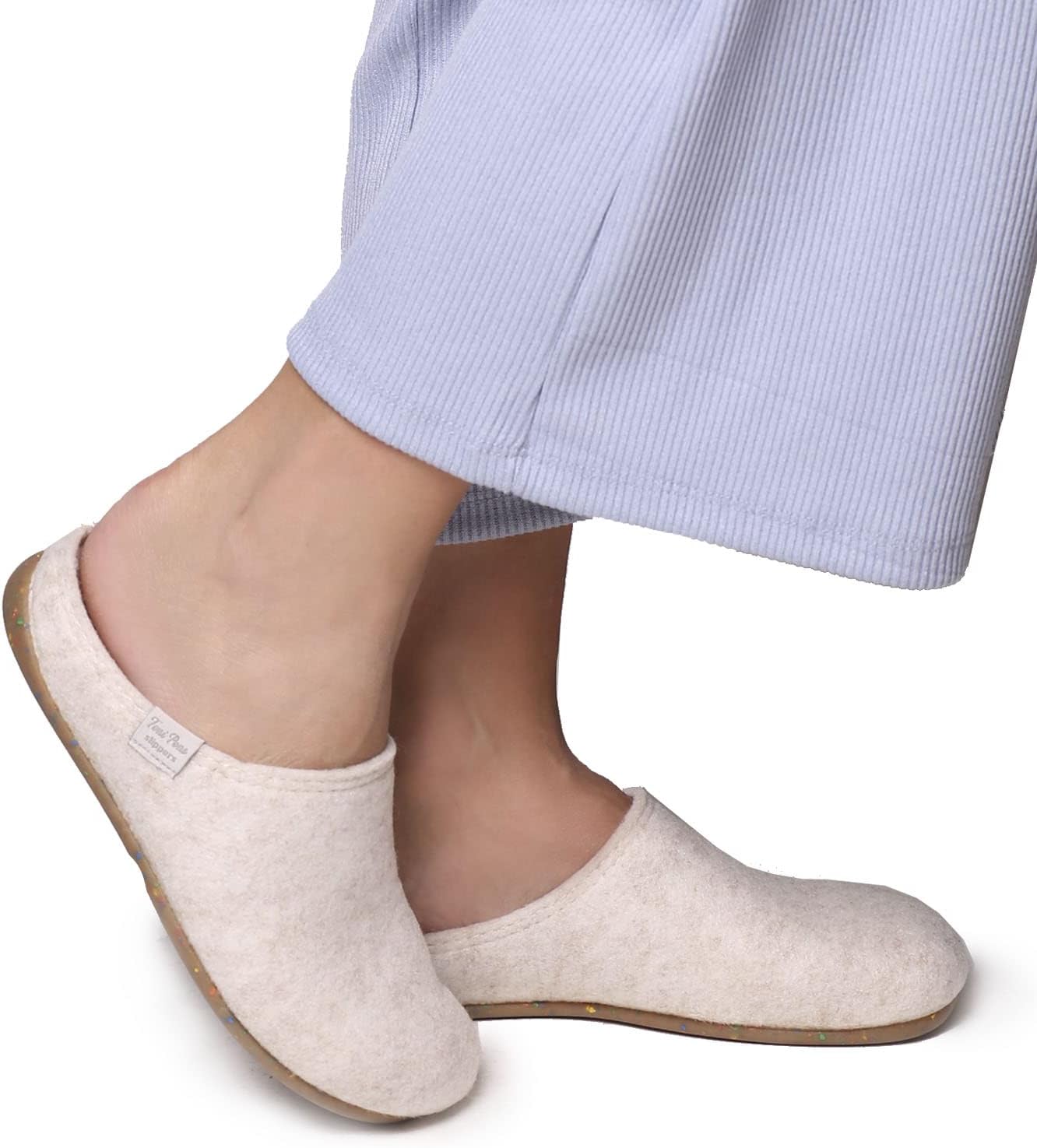 MONA-FR - Women's clog-style slipper made from recycled felt - Image 2