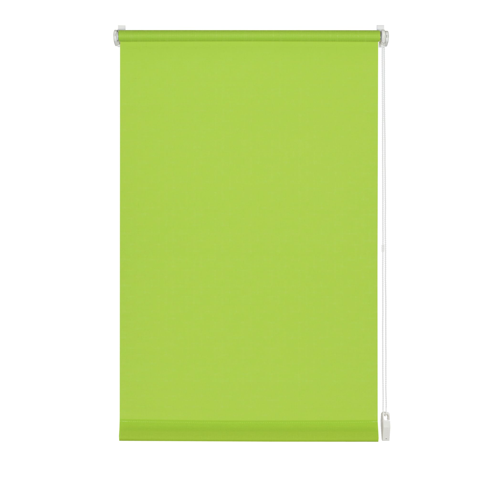 Gardinia Roller Blind for Clamping or Gluing, Daylight Roller Blind, Opaque, Mounting Kit Included, EASYFIX Roller Blind Plain, Green Apple, 75 x 150 cm (WxH)