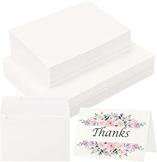 30 Sets Blank Watercolor Cards with Envelopes, 140lb/300GSM Cotton Watercolor Paper Cards, 4 x 6 in Foldable Watercolor Postcards with Envelopes for Greeting Cards Birthday Wedding Invitations