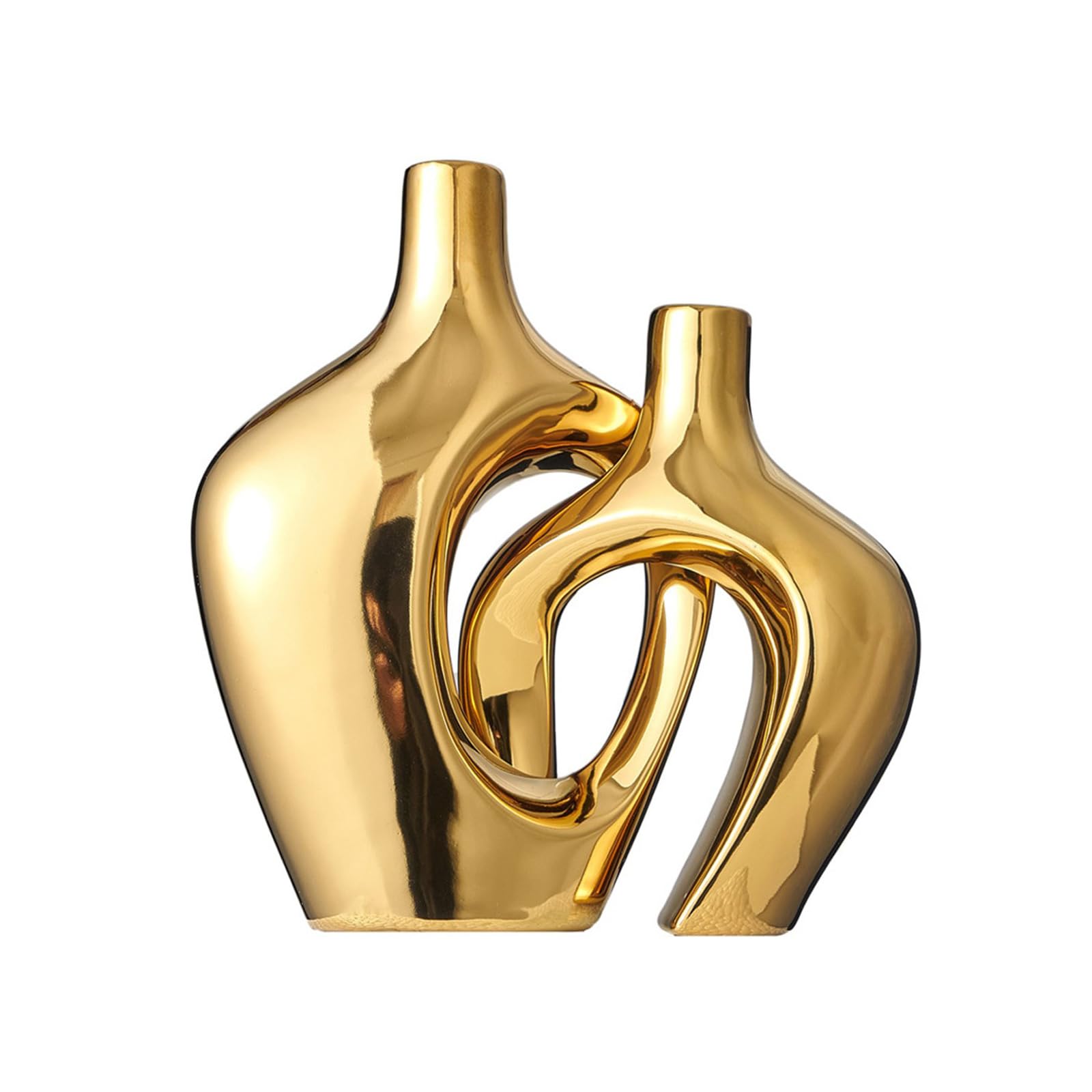 Tsophreniq Nordic Moderns Ceramic Vases Set of 2 Nordic Aesthetic Flower Vases, Decorative Vase Table Centerpieces Home Decors Hollow Moderns Ceramic