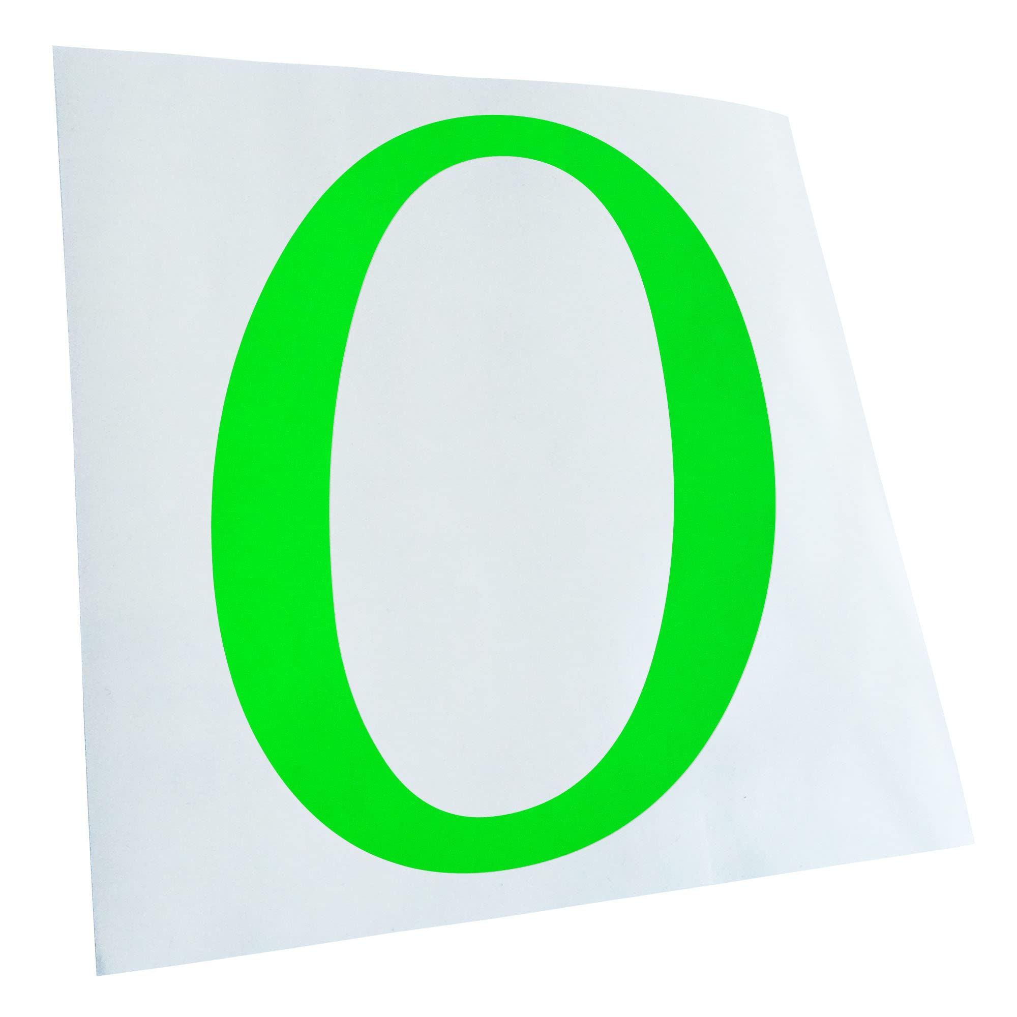 Kiwistar - Car Sticker - Neon Green - 10 x 8 cm Number 0 - Numbers - Rear Window Car Sticker Weatherproof for Car Truck Moped Truck - Sticker Exterior Self-Adhesive Tuning Accessories for Window