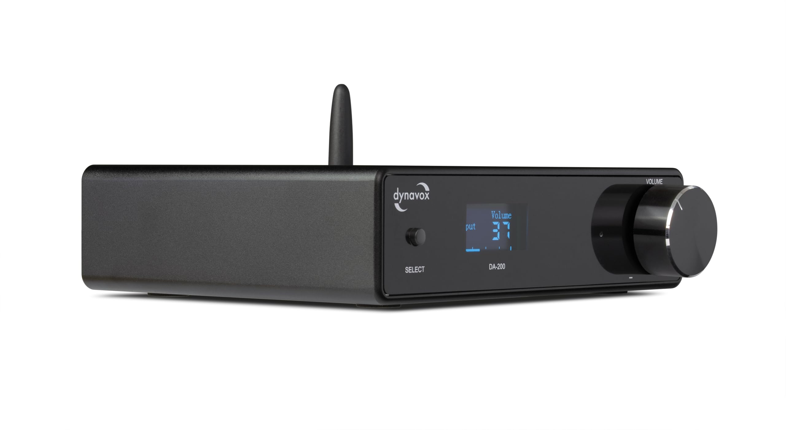 Dynavox DA-200 HiFi Verstärker, kompakter Class-D Stereo-Digitalverstärker mit BT 5.0, USB-DAC, optisch & koaxial, Subwoofer Out, edles Aluminiumgehäuse, ideal für PC-Audio & Musikstreaming, schwarz