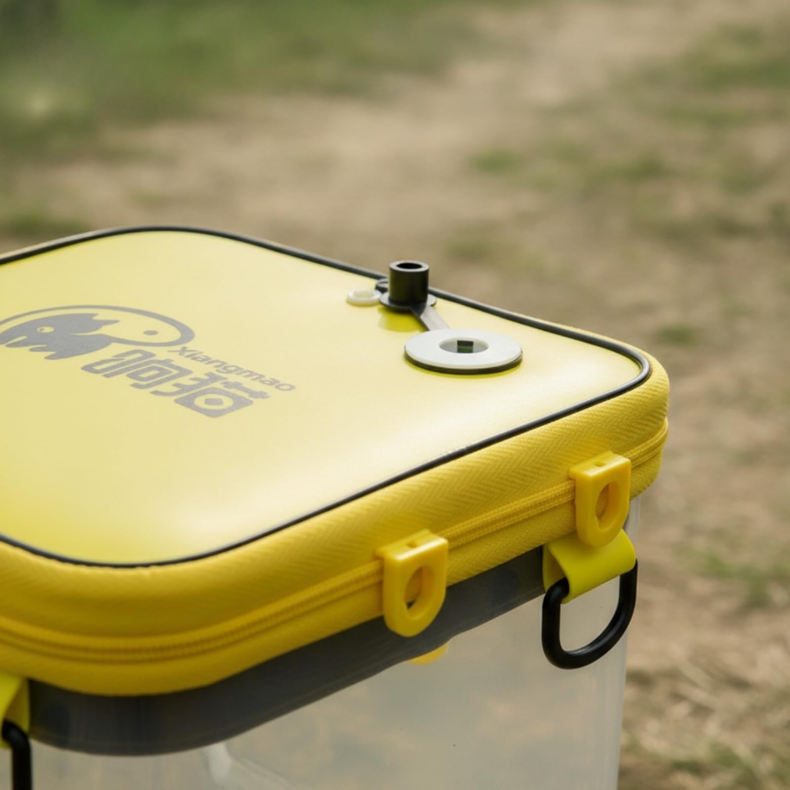 Qianly Secchio Pieghevole con Tracolla Impermeabile Secchio da Pesca con Coperchio Richiudibile Leggero Contenitore D'acqua per Campeggio