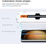 Spigen Tempered Glass Screen Protector [Glas.tR EZ Fit] designed for Galaxy S23 (2023) [Case Friendly] - 2 Pack | 9H Hardness Tempered Glass, Easy Installation Kit, Case-Friendly, Crystal Clear, Touch Responsive, Oleophobic Coating