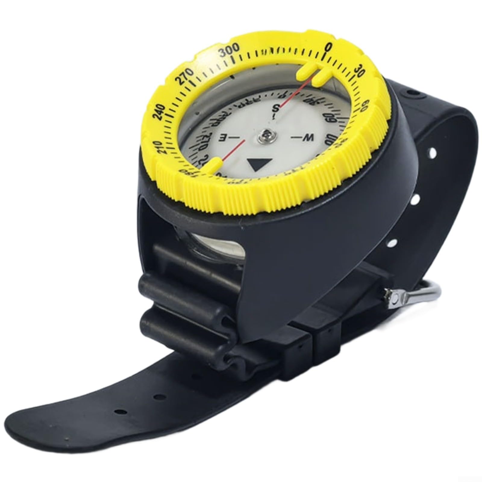 Alanmoship 1 Pack Wrist Mounted Scuba Diving For COMPASS Waterproof 50M Luminous For DIAL Side View Window For Underwater Navigation Hiking Camping Grey(G)