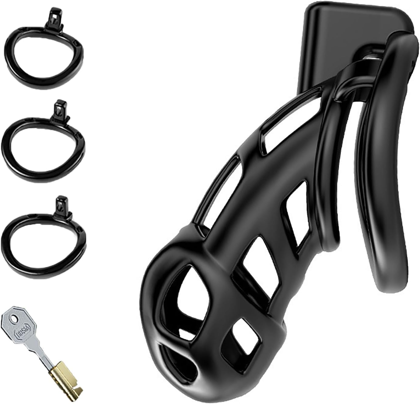 Castidad Hombre Sissy Chastity Cage Male Sexuales Para Sexo Pareja Jaula Para El Pene Juguetes Eróticos Para Adultos (L)