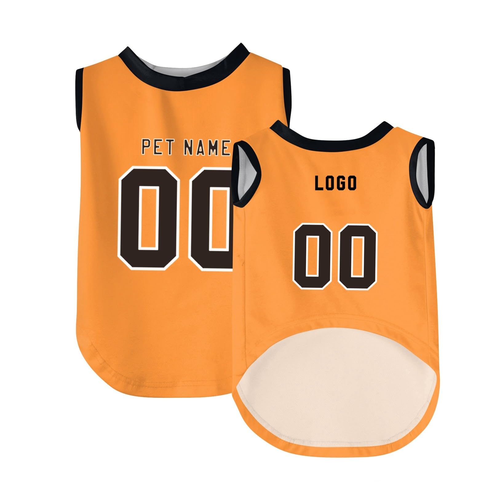 Custom Dog Tank Top Sleeveless Football Tee, Dog Football Jersey with Name Number Logo, Personalized Sports Fan Pet Jerseys Clothes for Small Medium Large Cat Dog Pet