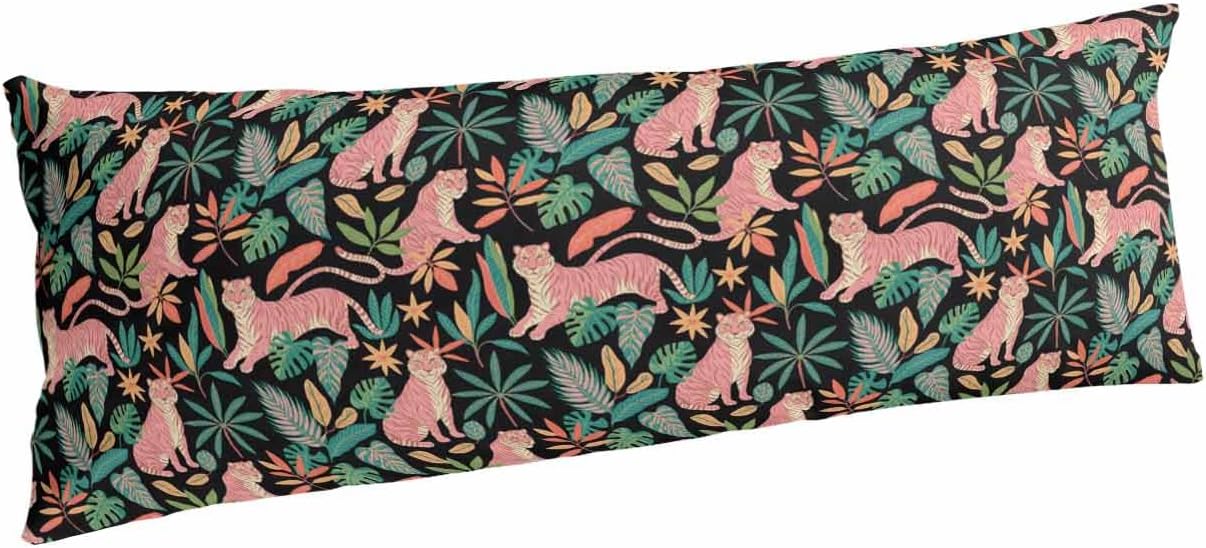 Traditional Chinese Body Pillow Covers 20x54 Side Sleeper Pillow, Plush Soft Comfort for Hair/Skin Cooling Pillowcases with Envelop Closure for Bed Sofa Classic Mountain Floral Boat Painting