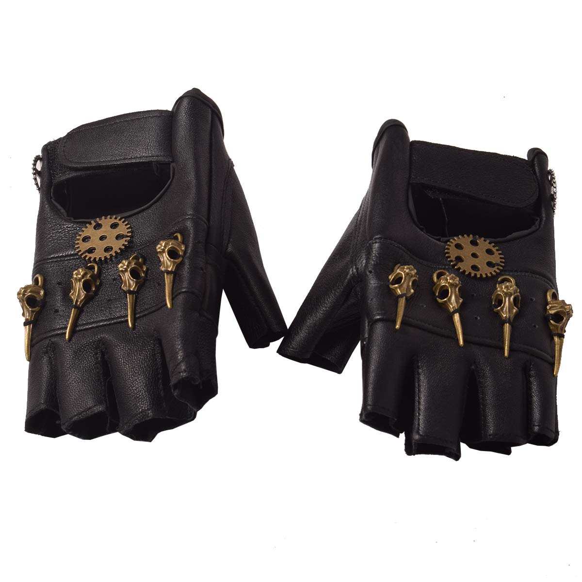 GRACEART Gants Steampunk gothique Hommes Fingerless Mittens