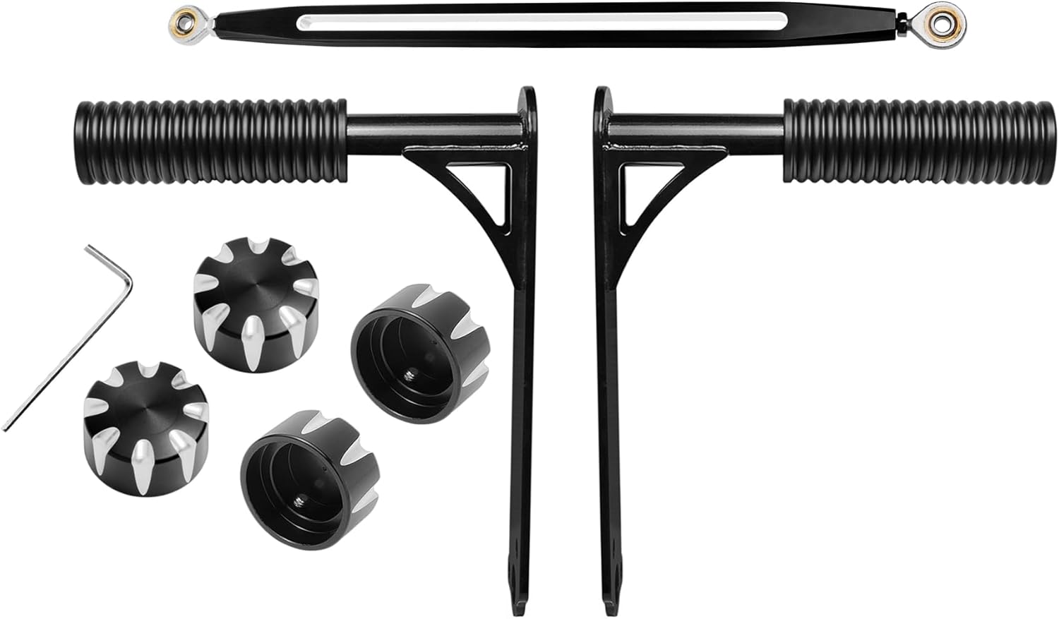 Engine Guard Crash Bar Highway Foot Rests 1-Hole Slotted Style Shift Linkage Shock Mounting Caps for Indian Scout 2018-2023 Models Accessories
