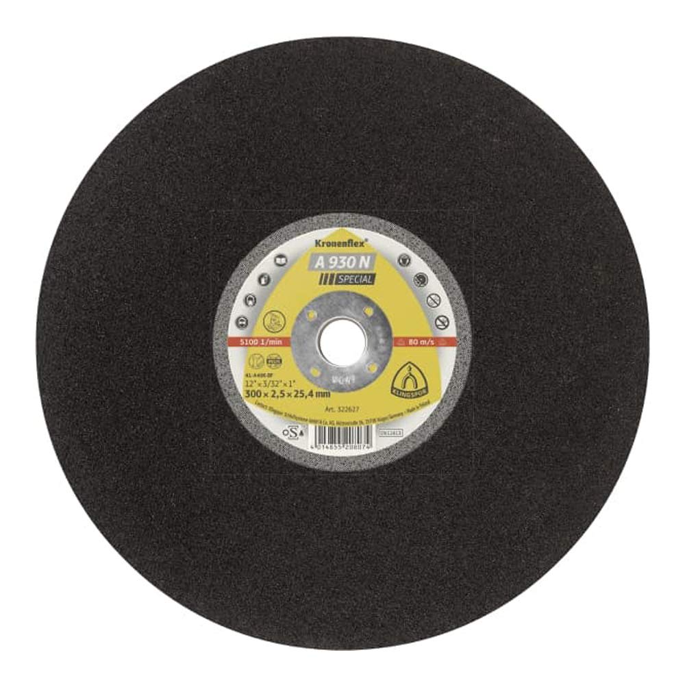 322627 A 930 N Special Kronenflex - Discos de corte para acero, rectos, 300 x 2,5 x 25,4 mm, 10 unidades