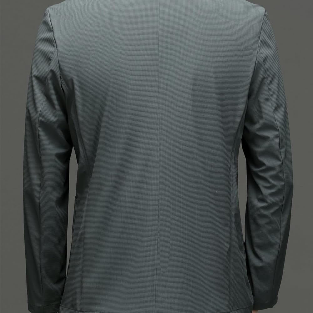 Giacca estiva leggera da uomo, leggera, sfoderata, sportiva, primaverile ed estiva, vestibilità slim fit