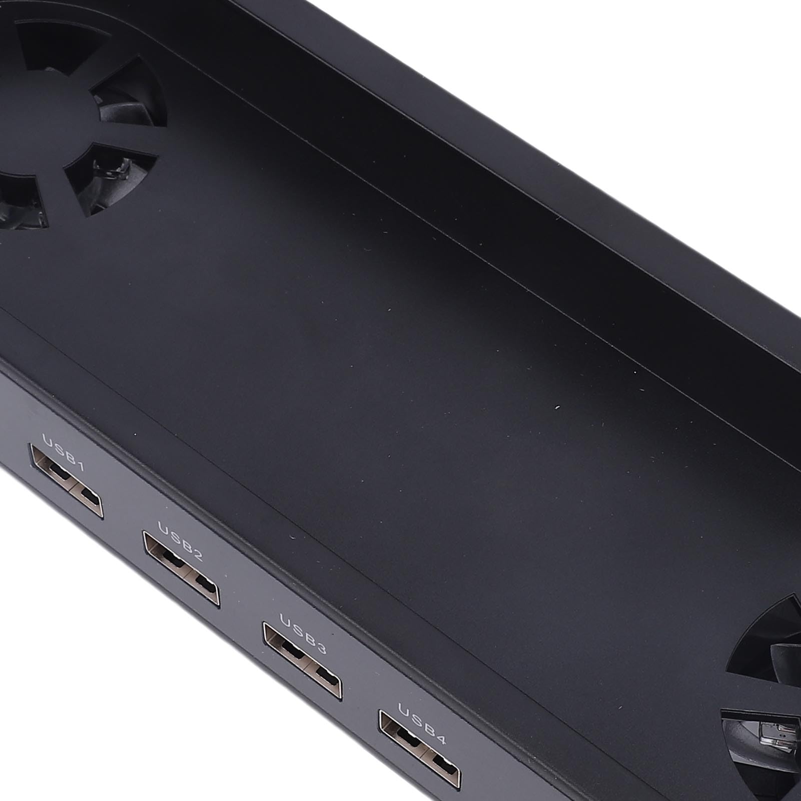 Lylithuif Base per ventola di raffreddamento adatta per 2 Doppia ventola 4 porte HUB USB 3 velocità 8 modalità RGB Console di gioco Docking station per montaggio a parete per