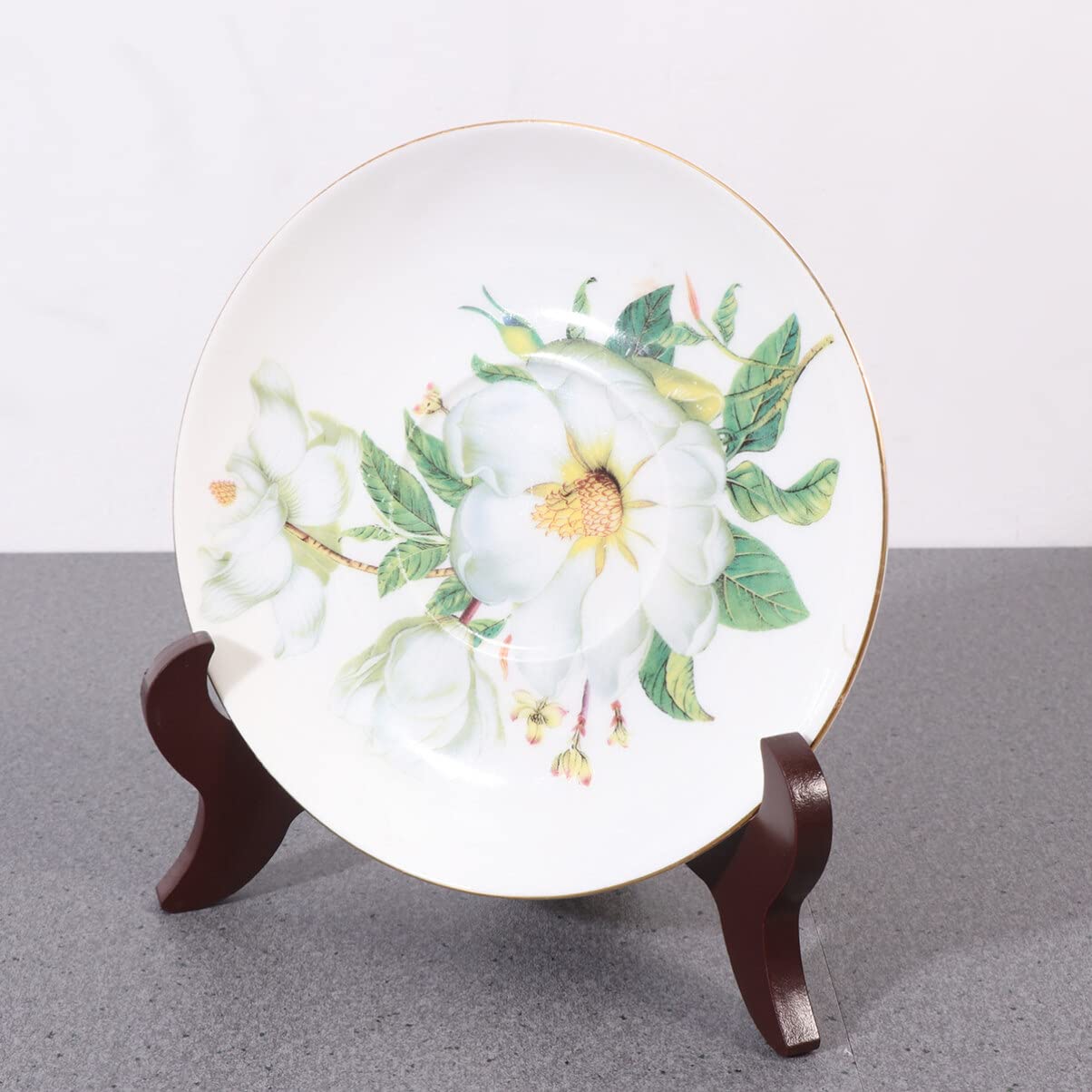 Ciieeo Soporte para Platos Decorativo de Madera Classic 16 Pulgadas