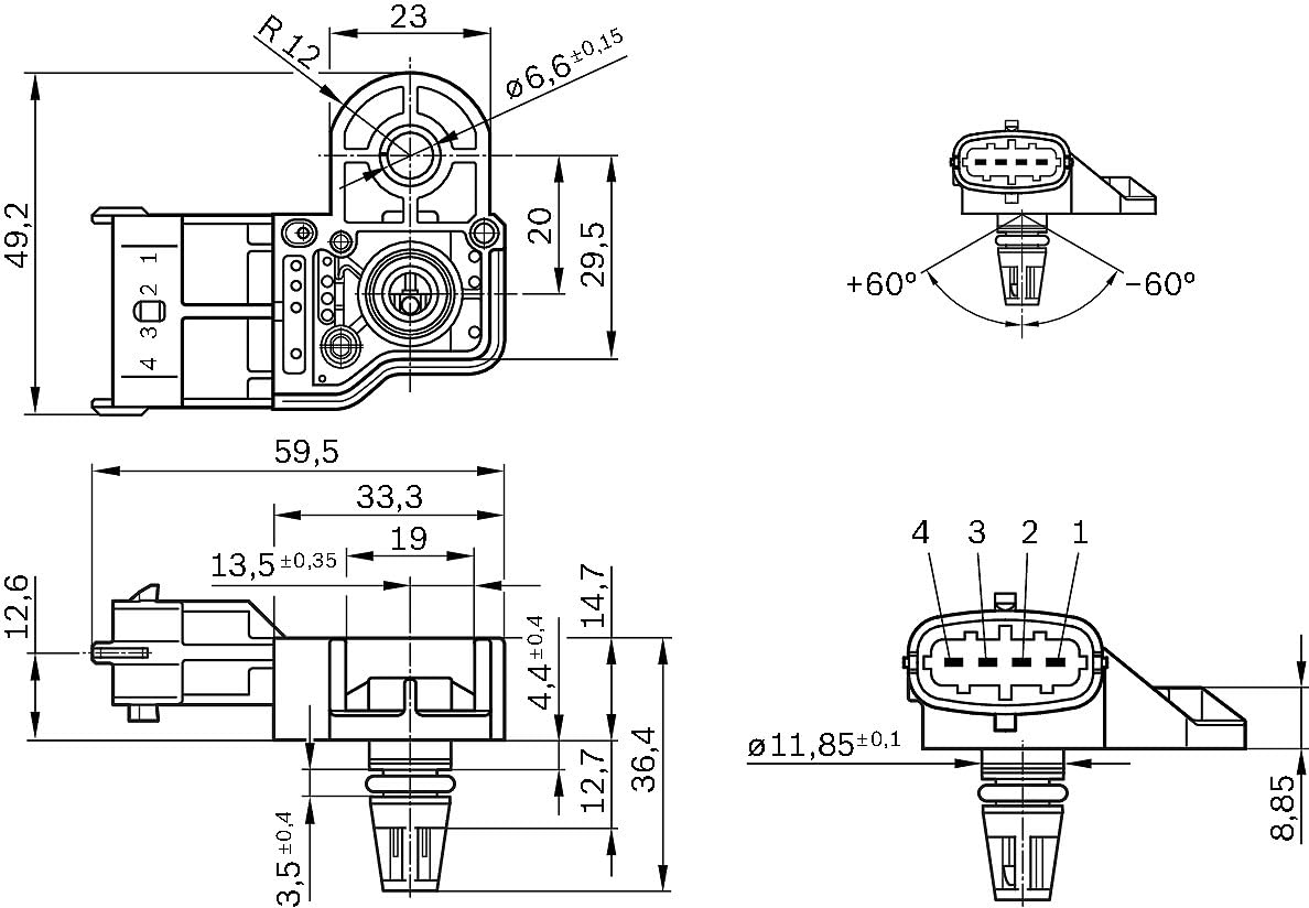 BOSCH 0 281 006 171 Sensor