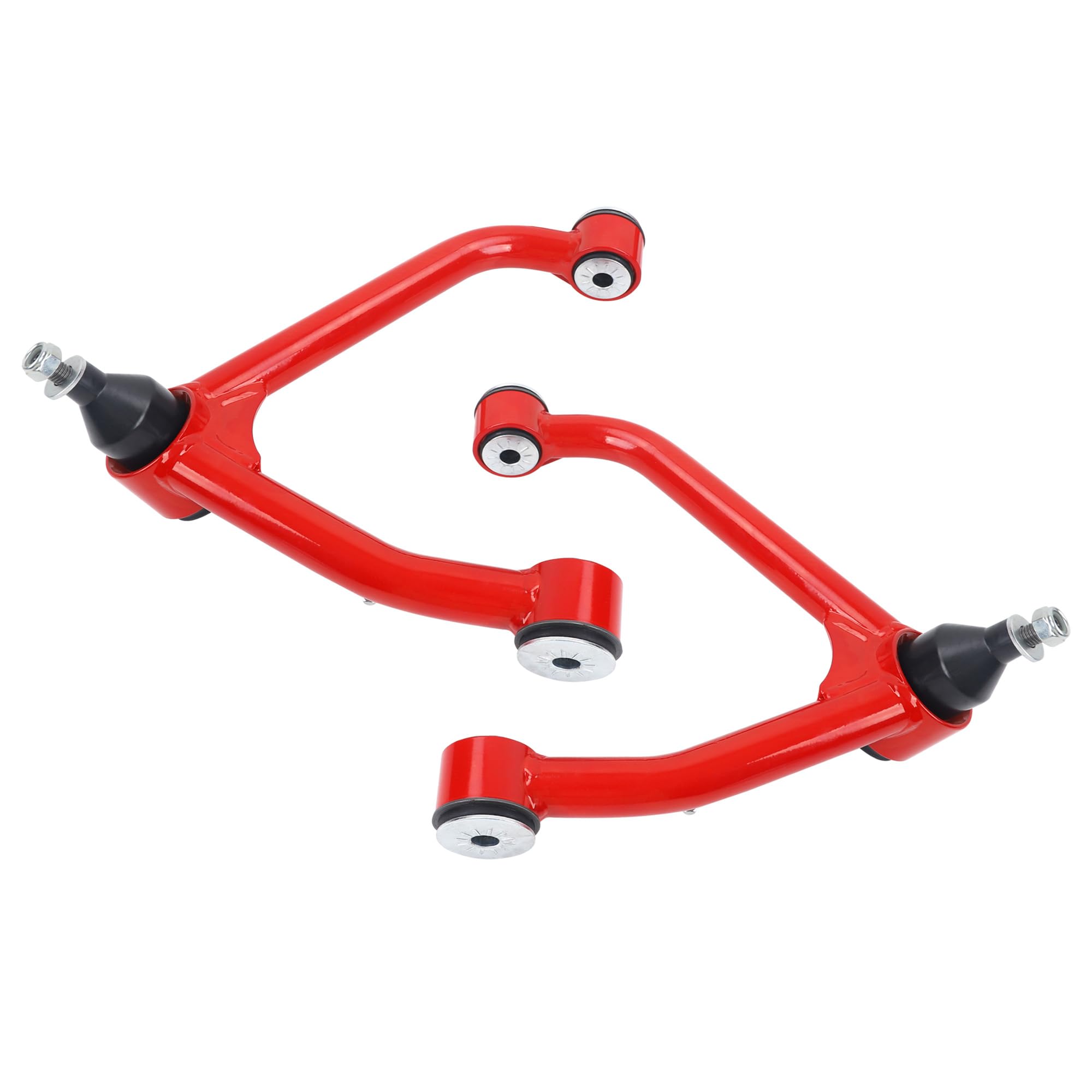 2-4" Front Upper Control Arms For 2007-2018 Silverado 1500 GMC Sierra 1500 with Ball Joint (Red)