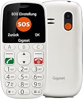 Gigaset GL390 Fehér Mobiltelefon Időseknek SOS Gombbal, 2,2" Színes Kijelző, Nagyméretű Billentyűk, Hallókészülék Kompatibilis, Kompakt GSM  1