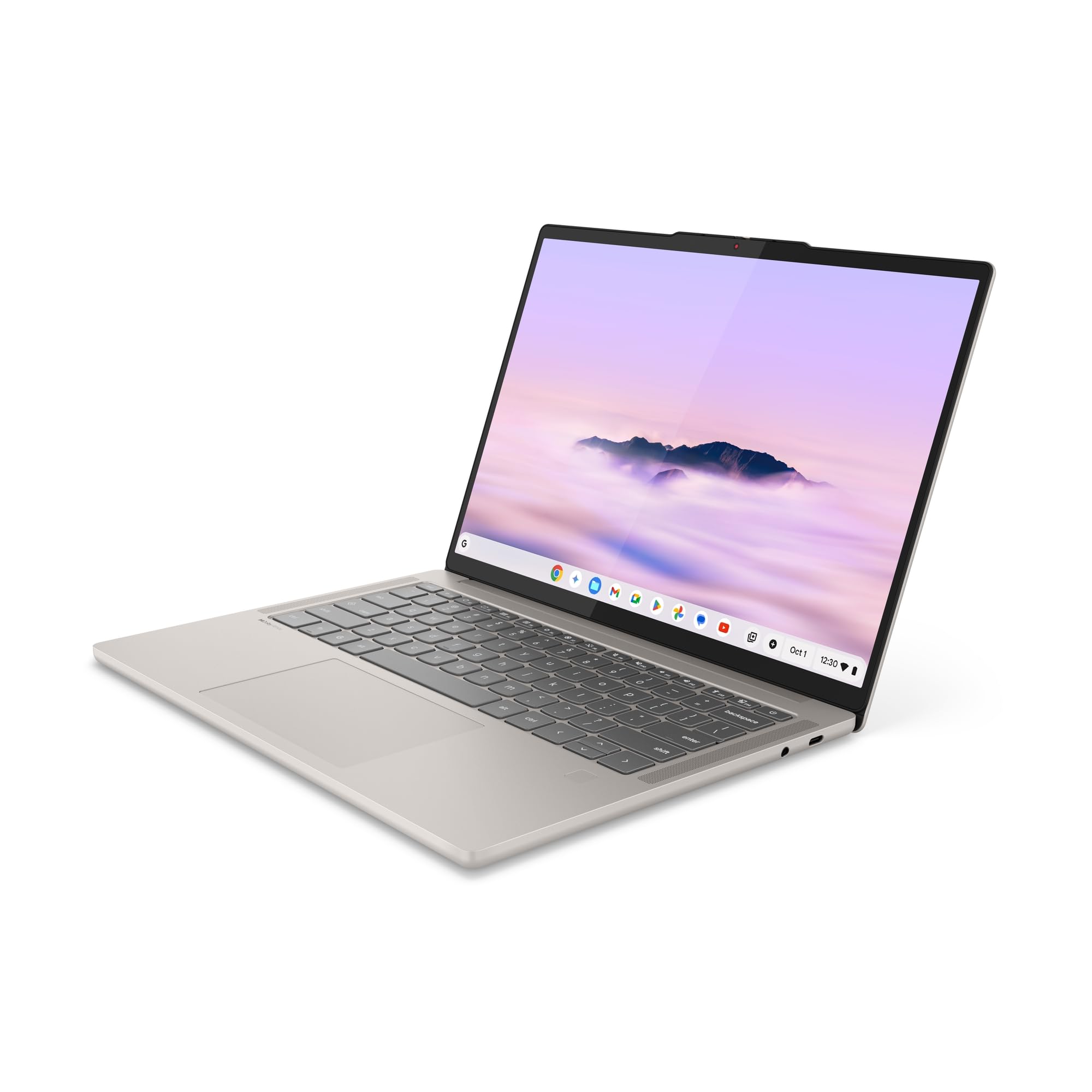 Lenovo Chrome Laptop | 14"WUXGA OLED Touch Display | MediaTek Kompanio Ultra 910 | 16GB RAM | 256GB SSD | ARM Immortalis G925 MC1 Grafik | ChromeOS | QWERTZ | Beleuchtet | Grau | 3 Monate Premium Care