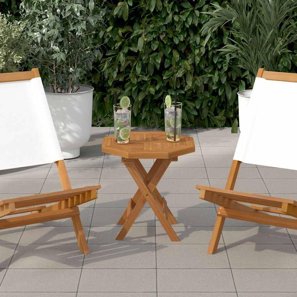 Octagonal Solid Teak Wood Table Top, 15.7 x 15.7 inch, Brown, Durable, Smooth Sanded Finish, Weather-Resistant, Versatile for Indoor Outdoor Dining, Kitchen, Garden Parties
