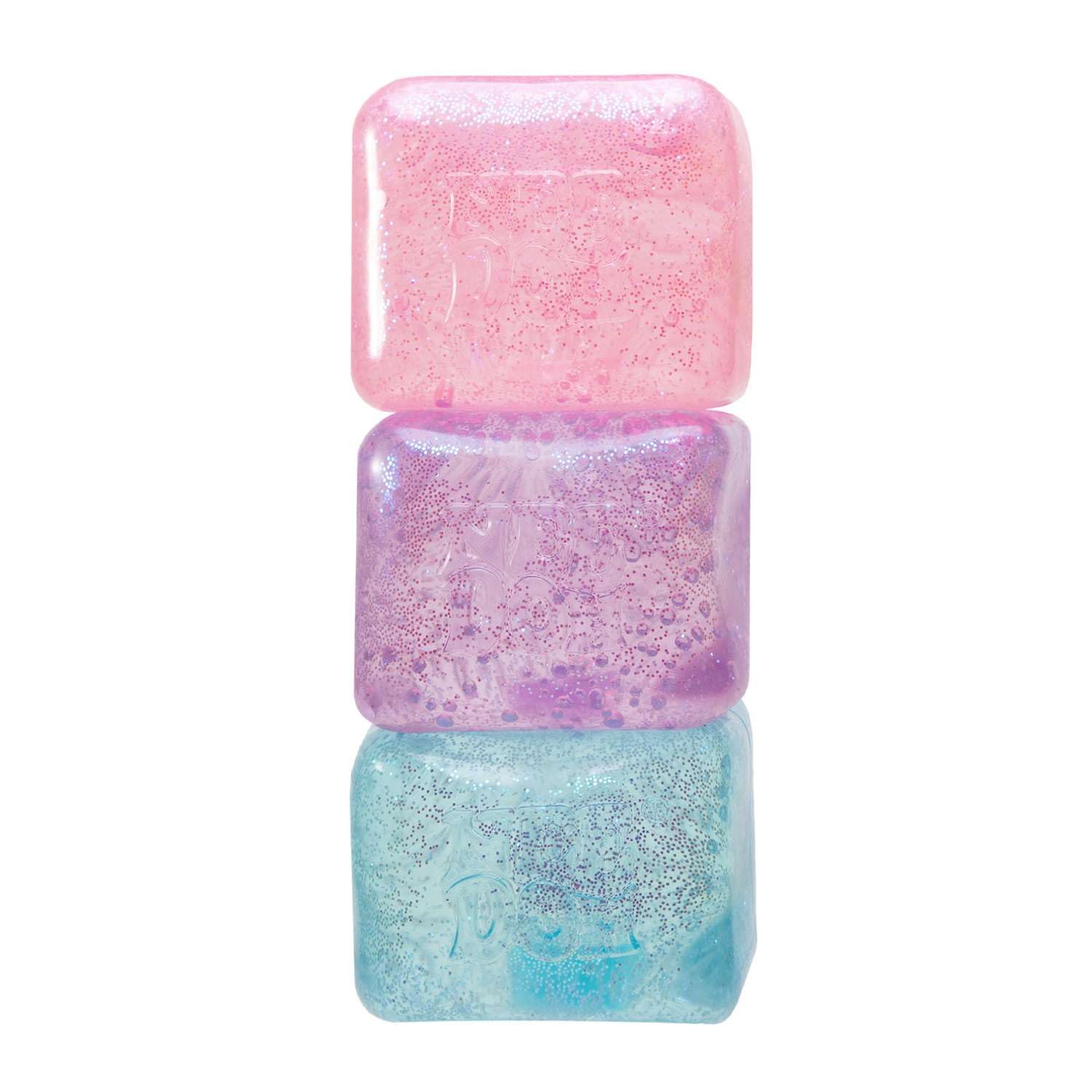 NeeDoh Nice Cube Glitter & Glow, Squishy Sensory Stress Relief Fidget Toy, Calming Cube for Kids and Teens, Assorted Colours, Satisfying Tactile Play, Suitable for Ages 3 and Up