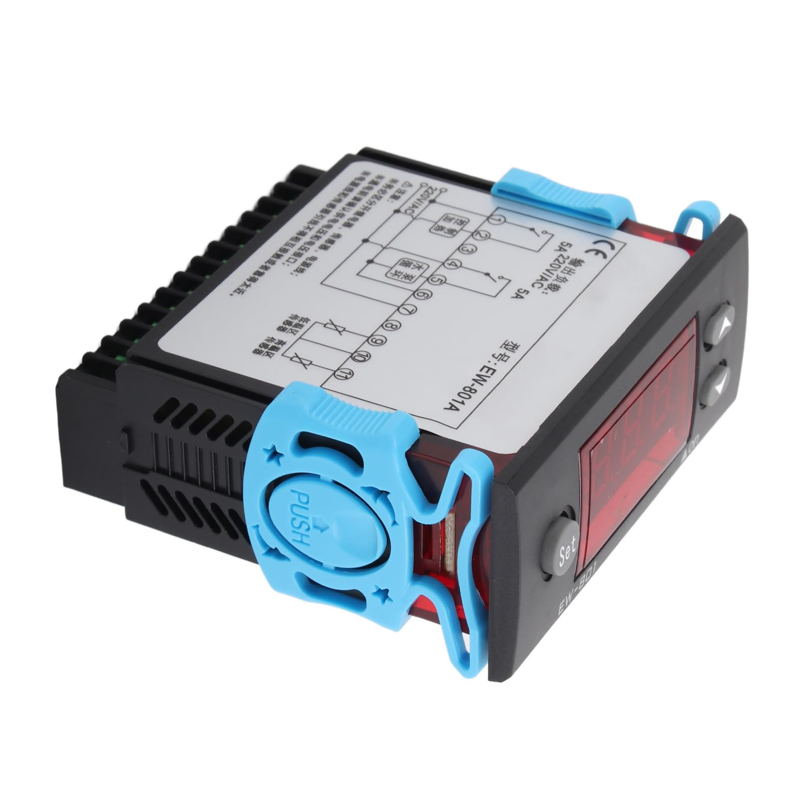 Eujgoov Termostato Differenziale Digitale, Regolatore di Temperatura Multifunzione AC 220V 5A con Sonda Sensore per Scaldabagno Solare, Termostato