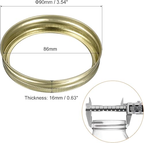 Miniatura 2 de uxcell Anillos para tarros de conserva, 48 unidades, bandas de repuesto para tarros de masón de hojalata de boca ancha a prueba de fugas, se adapta