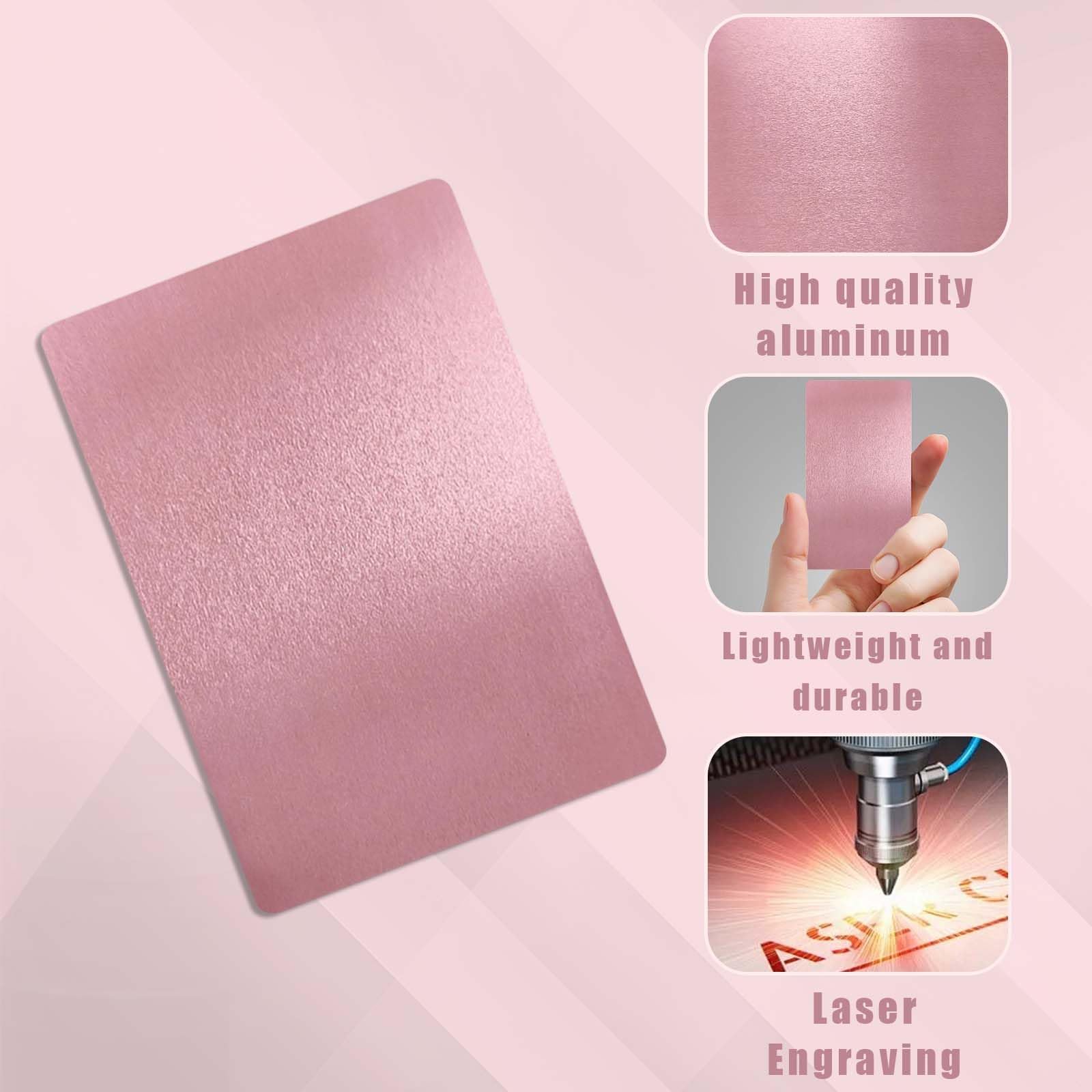 50 Biglietti Da Visita In Alluminio | Personalizzabili Con Incisione | Colorati, 86x54mm - Foto 5