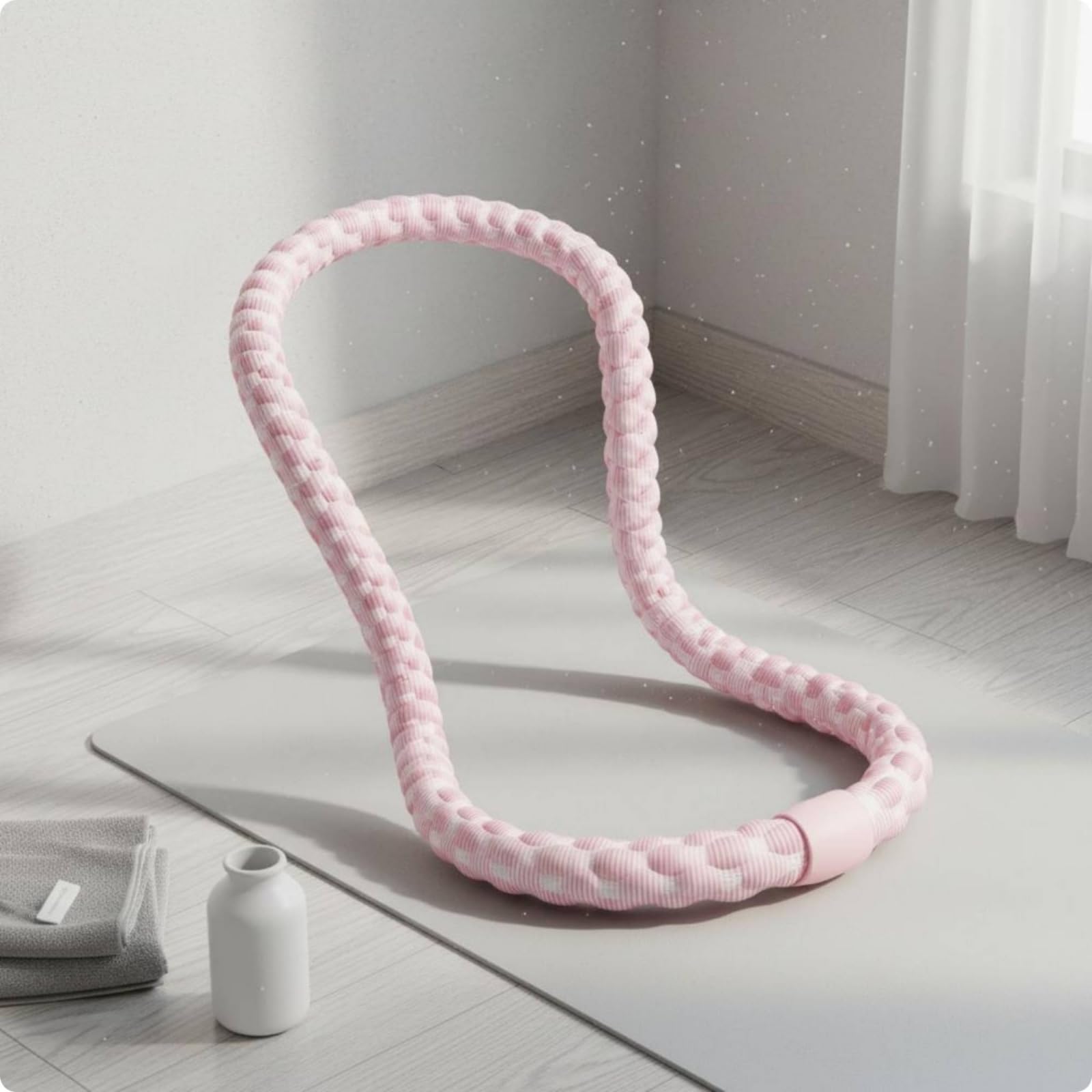 Women Fitness Hoop Aro Deportivo Aro, Rosa Cristal De Hielo, Modelo Avanzado - Sensación De Hielo Mejorada - 5 Libras
