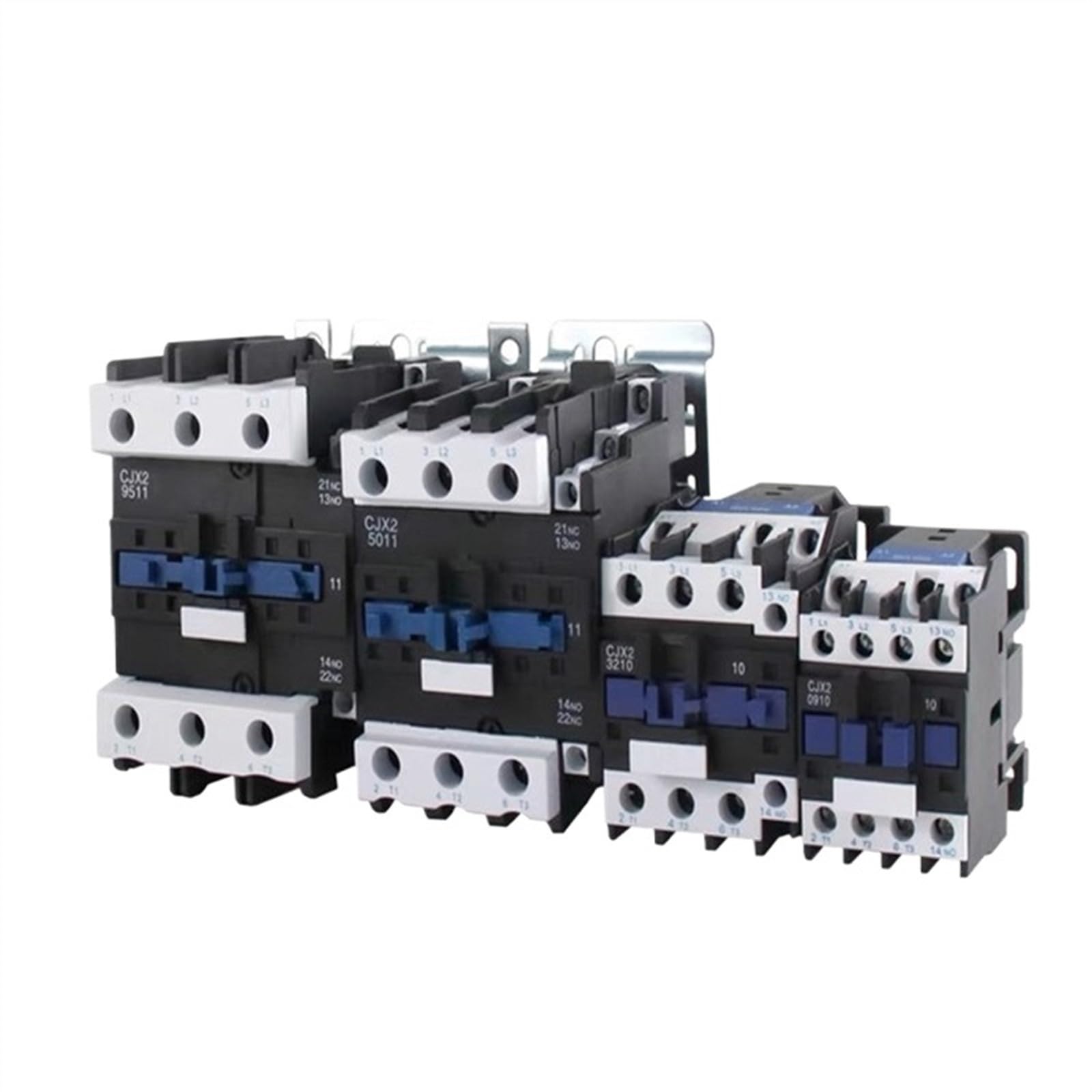 KNIUWMBMH CJX2-18 1210 0910 AC220V 110V 24V Coil Motor Starter Control AC Contactor 3P Three 3 Pole DIN Rail Mount 9A 12A 18A(Cjx2-0910 Ac220v)