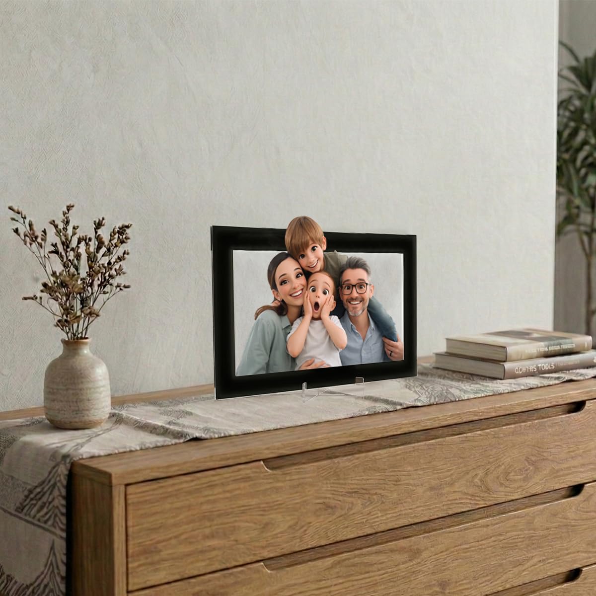 DEREGALOOS Marco Personalizado con Foto Estilo Animación 3D. Cuadro Artístico para Día de la Madre, Dia del Padre. Foto con Arte de Película. Regalo Original para Pareja, Familia — view 6