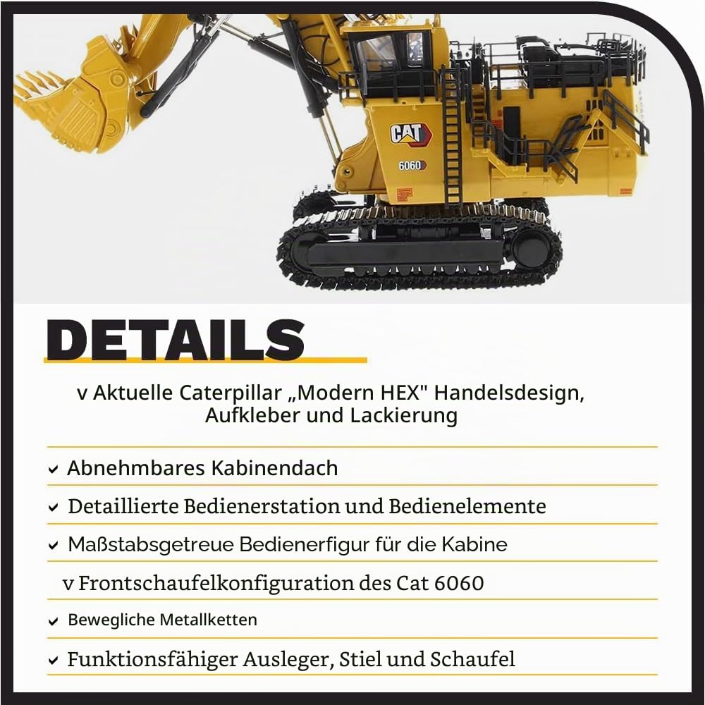 Diecast Masters 1:87 HO Model Cat 6060 Hydraulic Mining Front Shovel, 85650