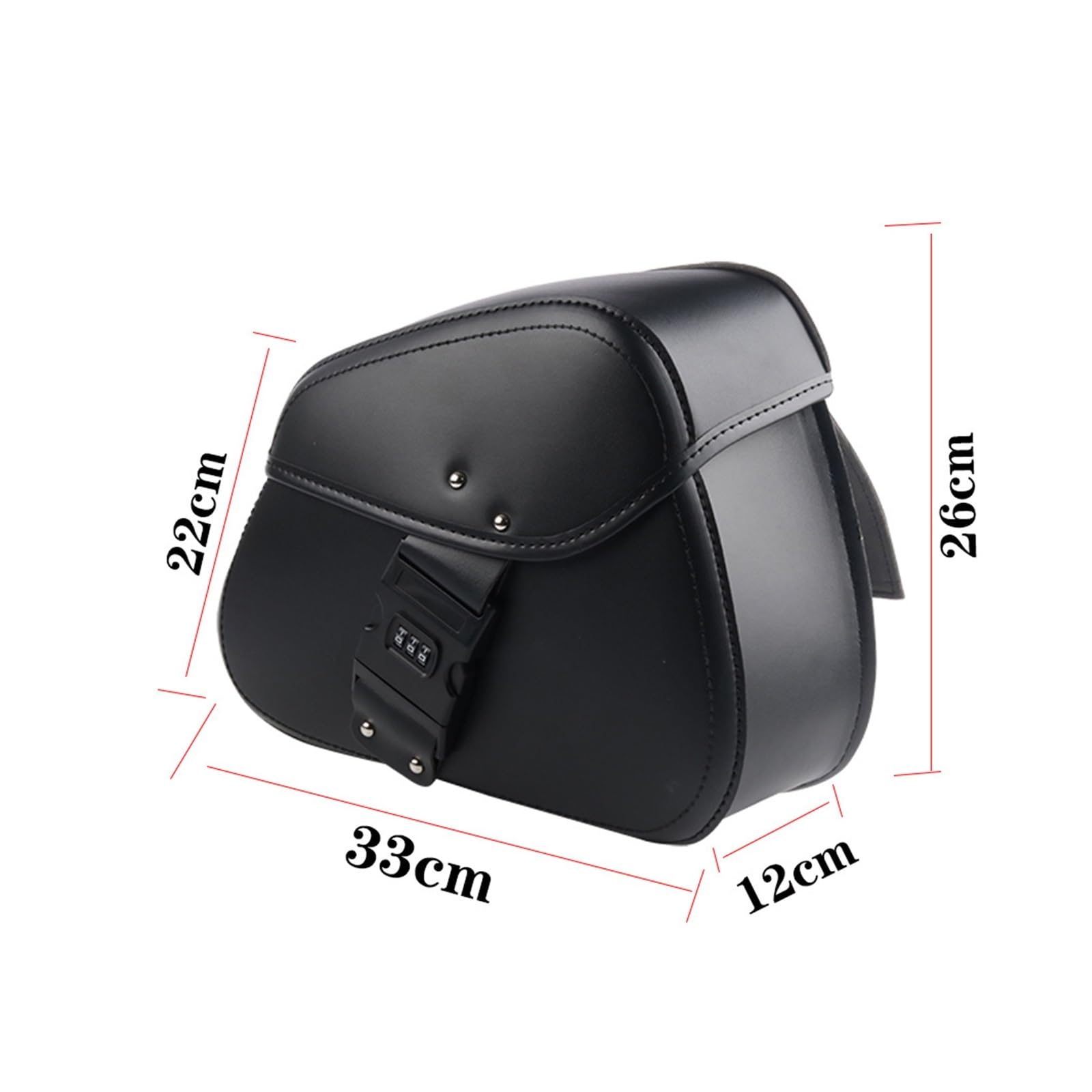 Borsa Laterale Impermeabile per Moto, Adatta per Brixton Crossfire 500, 500X, 500XC, 125, Borsa da Sella Universale in Pelle, Nero