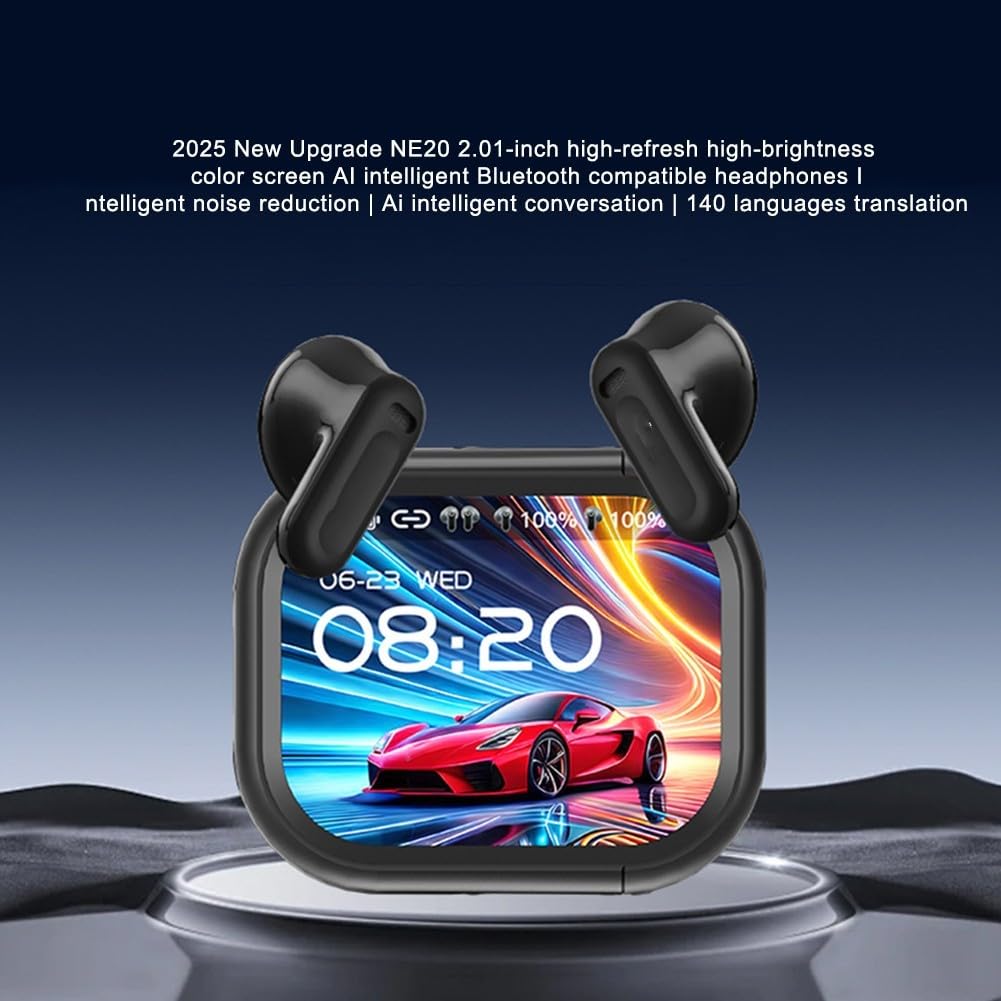 AI Language Translation Earbuds - BT-5.4 Traducteur de casque pour 140 langues - Casque sans fil - Écouteurs étanches IPX6