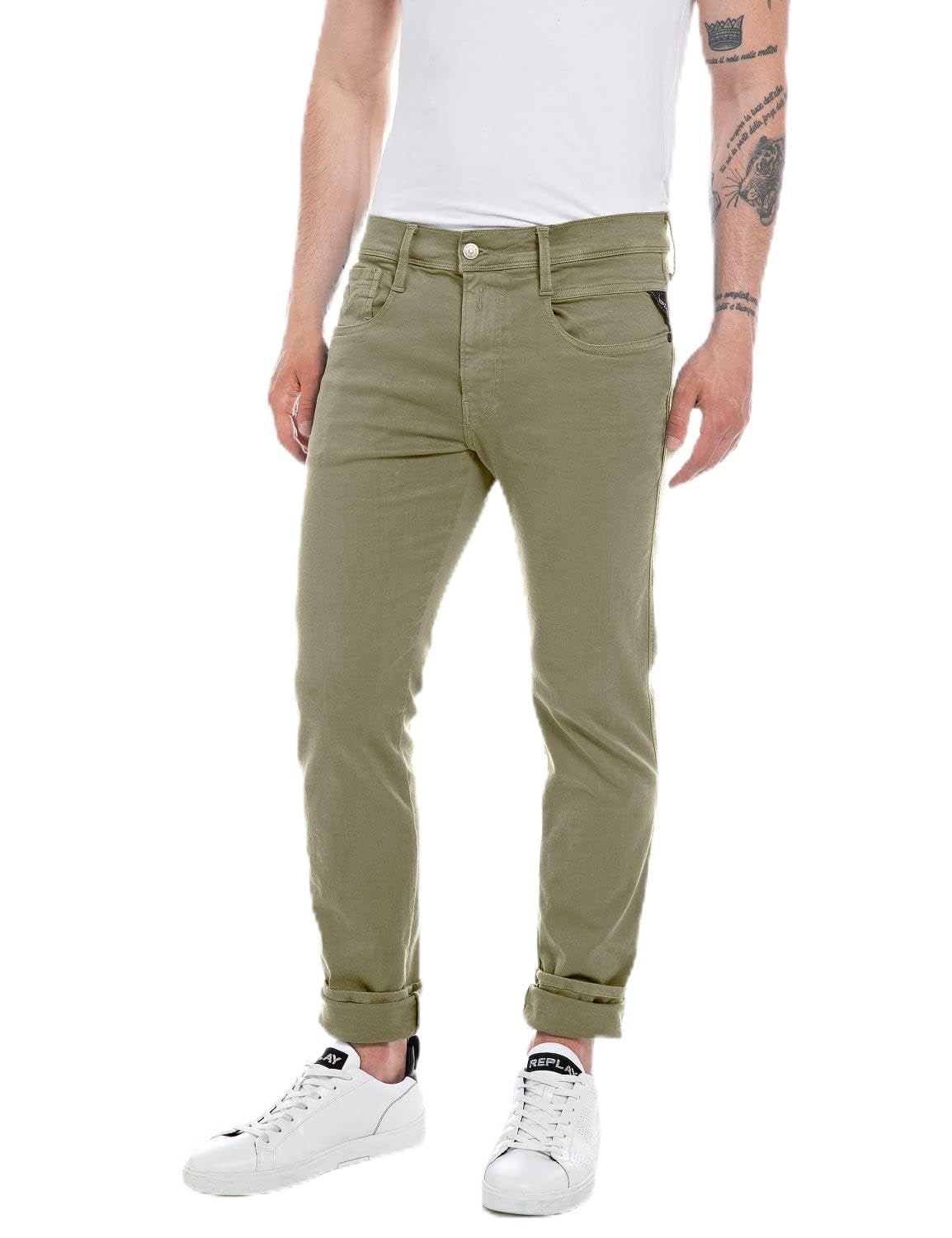Replay Herren Jeans Anbass Slim-Fit Hyperflex Colour X-Lite mit Stretch