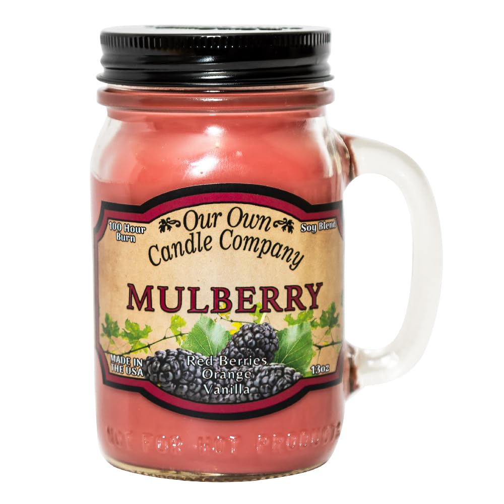 our own candle Company Mulberry Candle, Large, Red, Small
