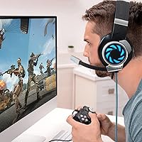 Vista 31 de Auriculares para juegos para PS4, Xbox One, PC, PS5, portátil, Mac, para Nintendo Switch, cancelación de ruido de 0.138 pulgadas con micrófono